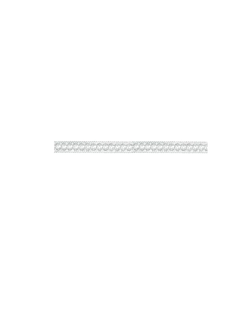 حلقة مزدوجة Gimp Trim 1-1 / 4inch فضي - Image 2