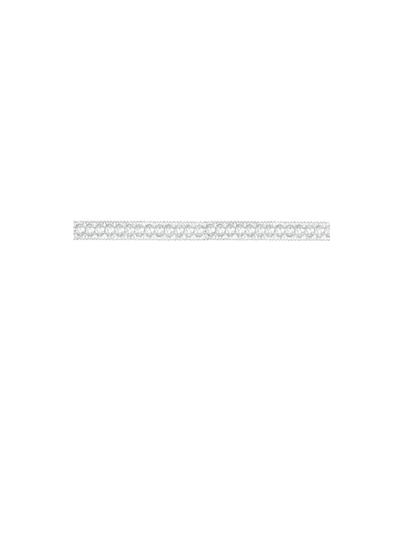 حلقة مزدوجة Gimp Trim 1-1 / 4inch فضي - Image 1