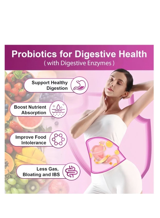 Probiotic Live Women’s Probiotic, 90 Caps 100 Billion CFU 31 Strains, with Organic Prebiotics Cranberry, Digestive Immune, Shelf Stable, Delayed Release, No Soy Gluten Dairy - Image 3