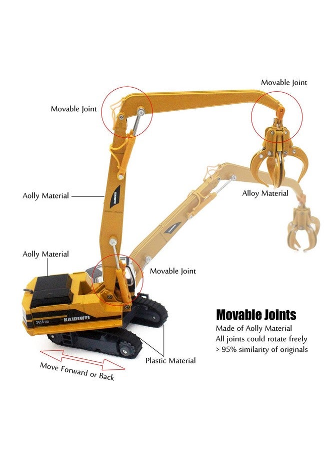 Tipmant Tipmant Alloy Die-cast Vehicle Model Toy Material Handling Diecast Crane Engineering Truck Metal Durable Kids Birthday Gift Scale1:87 - Image 2