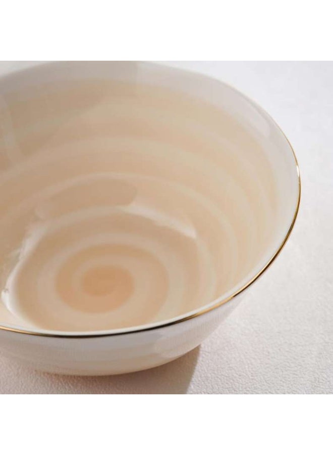 Pan Home Beige Porcelain Cereal Bowl - 16cm - Image 2