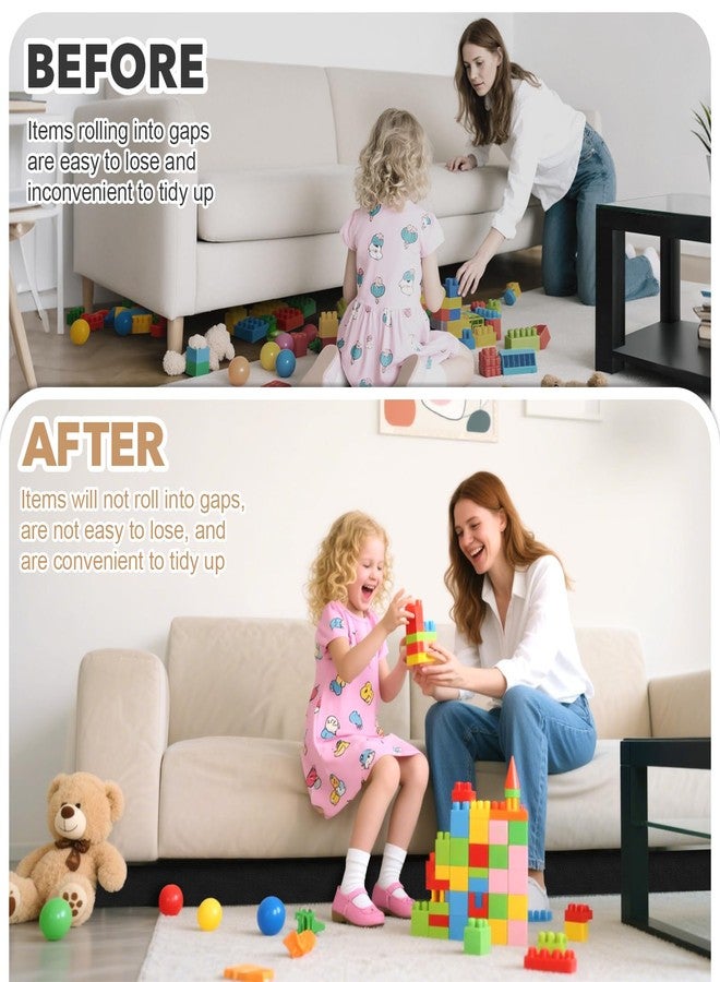 Sunoyar Elastic Under Couch & Bed Blocker for Kids & Pets -Sunoya Adjustable Gap Guard Stops Lost Toys, No Tools Install Fits Right-Angle Furniture Legs(3" H x 132" L) - Image 3