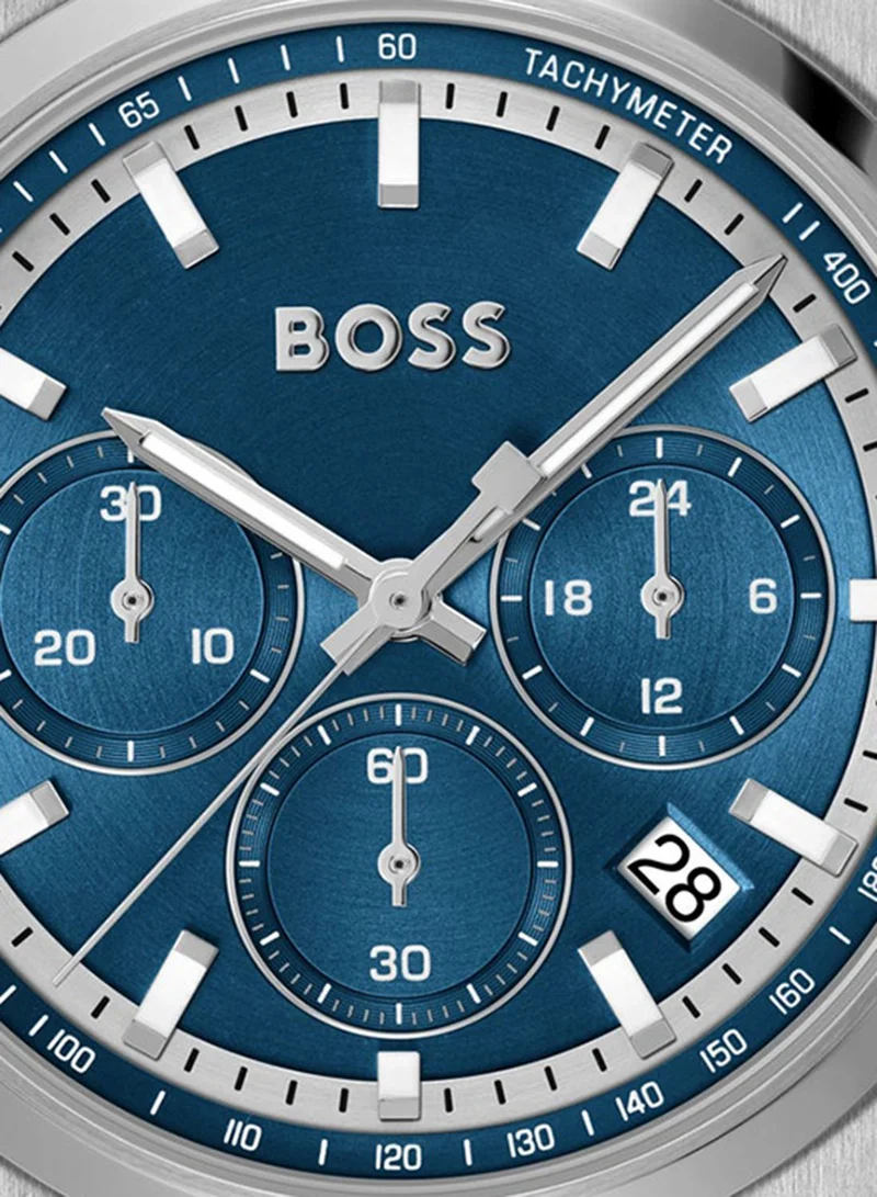 BOSS  Candor Chrono Collection Chronograph Quartz Watch For Men With Silver Stainless Steel Bracelet - 1514250 for Men | Best Price UAE