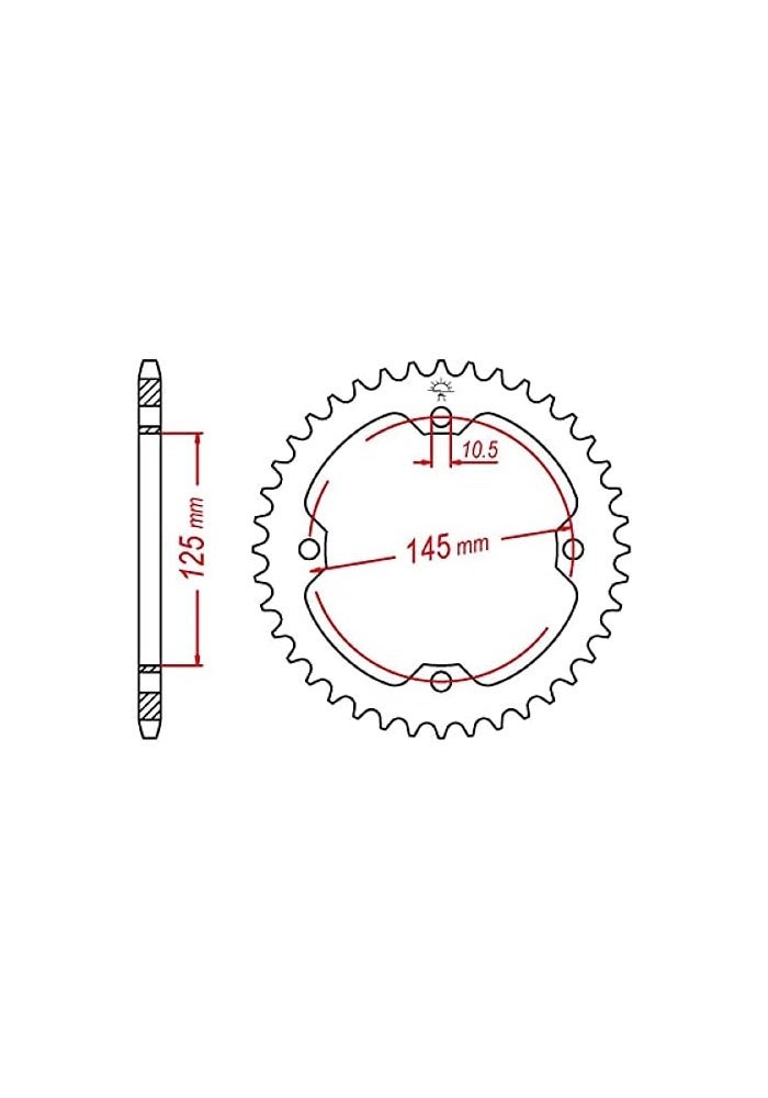 Wivplex Motorcycle Rear Sprocket 520 - Image 2