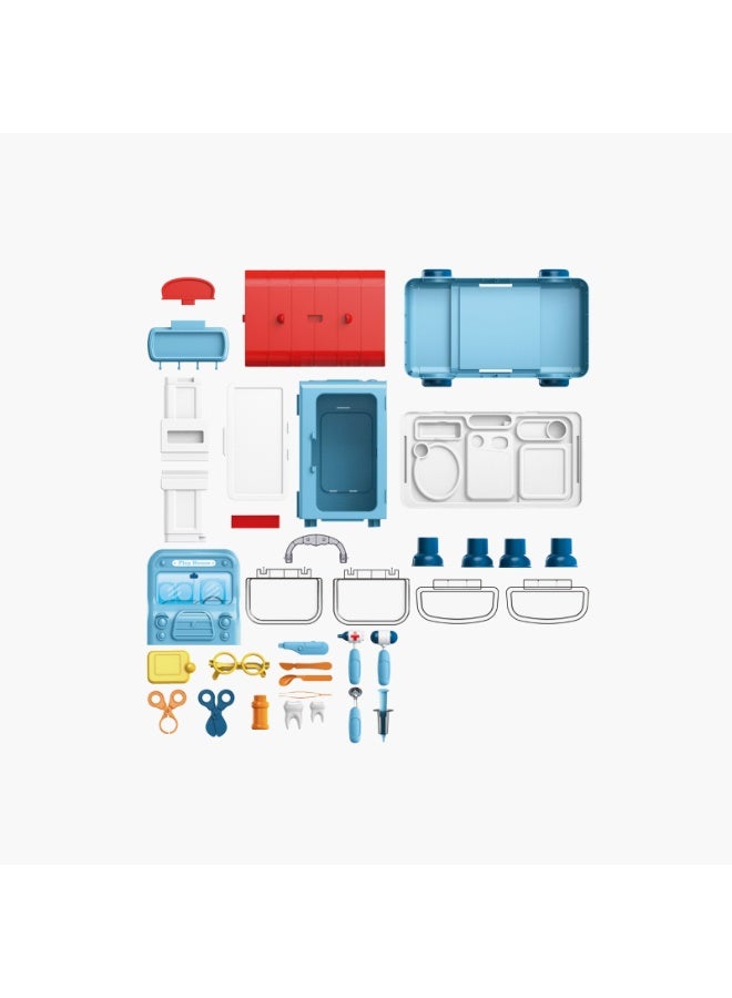 VANYEH 2-in-1 Medical Kit Mobile Playset - 36-Piece Multifunctional Doctor Bus & Treatment Counter with Accessories for Kids 3+ Years - Image 3