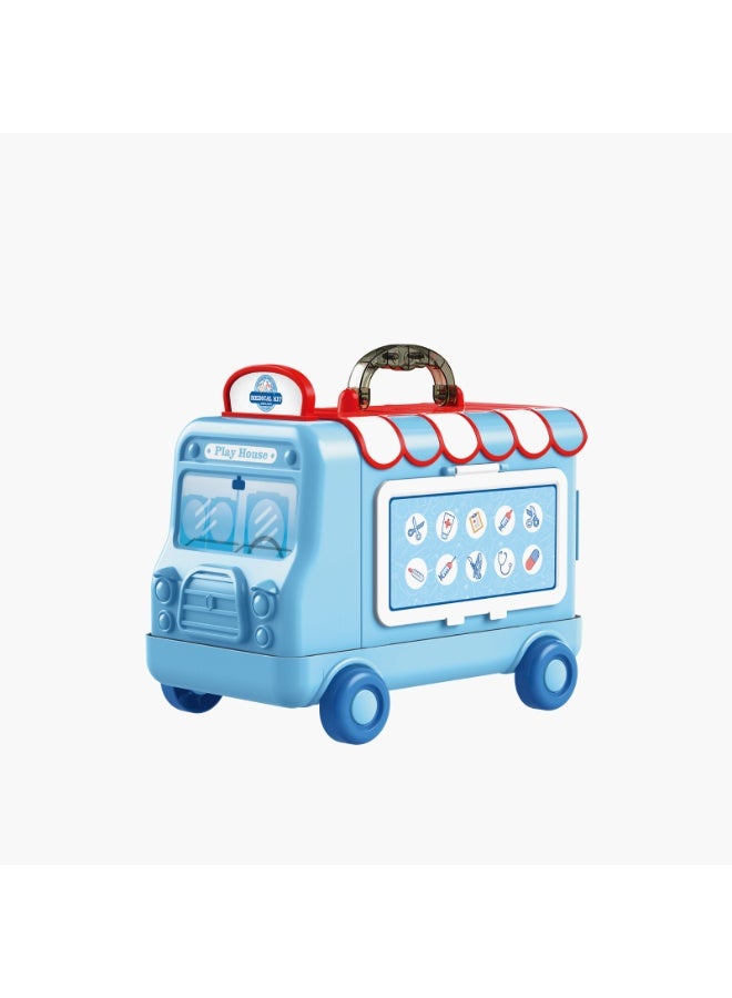 VANYEH 2-in-1 Medical Kit Mobile Playset - 36-Piece Multifunctional Doctor Bus & Treatment Counter with Accessories for Kids 3+ Years - Image 4