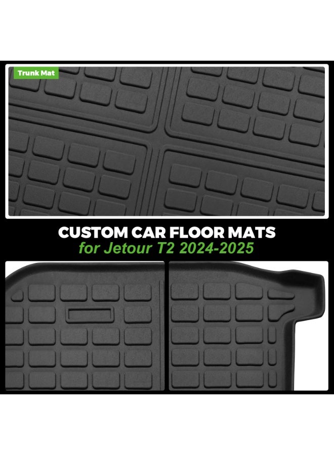 FETUSI Car Trunk Mat Fit for Jetour T2 2024 2025 Accessories – TPE Rubber Cargo Liner All Weather Waterproof Protector Cargo Liner - Image 2