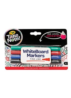 Crayola Take Note Dry Erase Markers, Fine Line, 4 Count  - Image 4