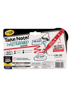 Crayola Take Note Dry Erase Markers, Fine Line, 4 Count  - Image 2