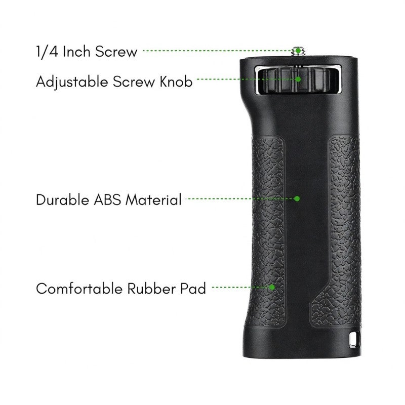 UURIG Camera Hand Grip: Black ABS Ergonomic Design - Non-Slip Rubber Protection 1/4 Inch Threaded Camera Handle for Outdoor Dynamic Video Recording, DSLR Mirrorless Sports Cameras - Image 4