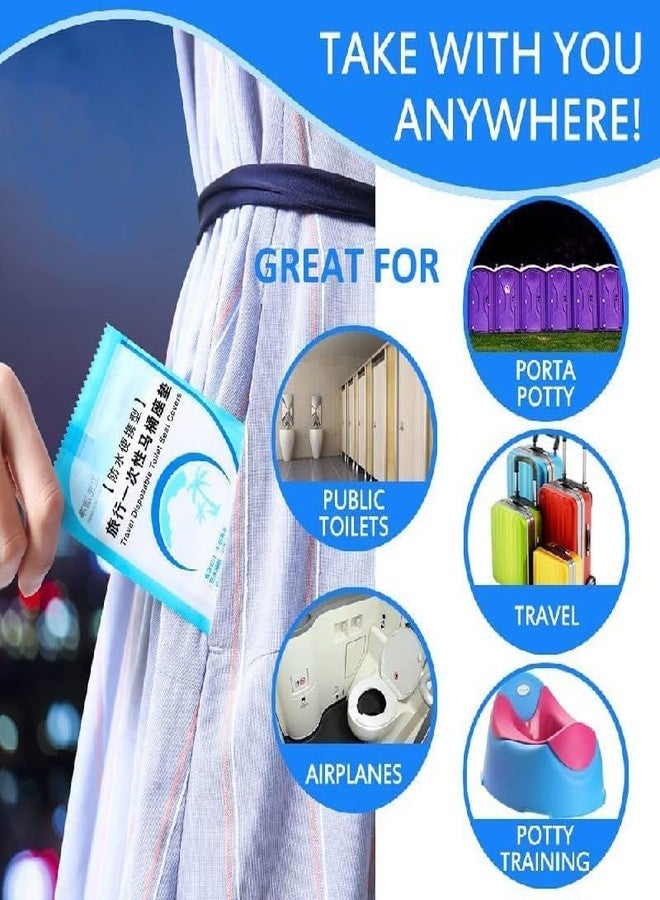 NIL JO Disposable plastic toilet seat cover(50 Covers - 1 Pack) Waterproof and Non Slip Individually Wrapped, for Travel, Toilet Seat Protectors for Toddler Potty Training(baby) - Image 5