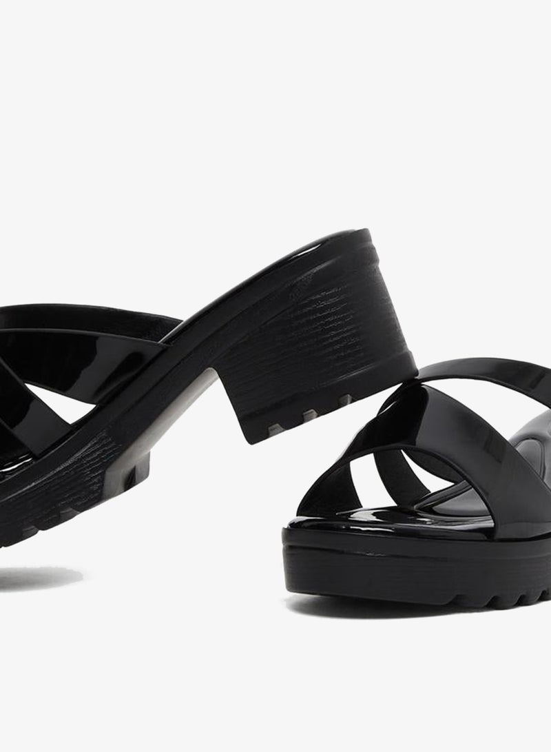 ستايلي صندل بكعب سميك وسيور كروس - Image 4