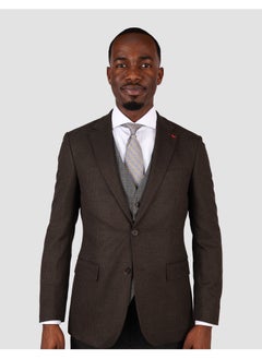 D'S DAMAT بدلة DS Damat بنية اللون بقصّة Slim Fit  - Image 1