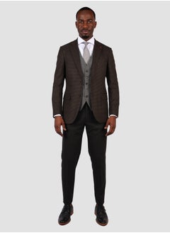 D'S DAMAT بدلة DS Damat بنية اللون بقصّة Slim Fit  - Image 2