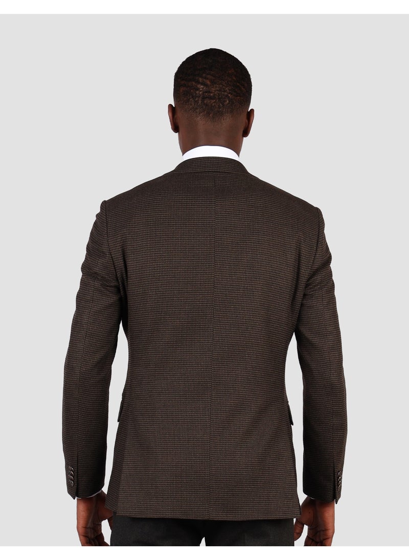 D'S DAMAT بدلة DS Damat بنية اللون بقصّة Slim Fit  - Image 4