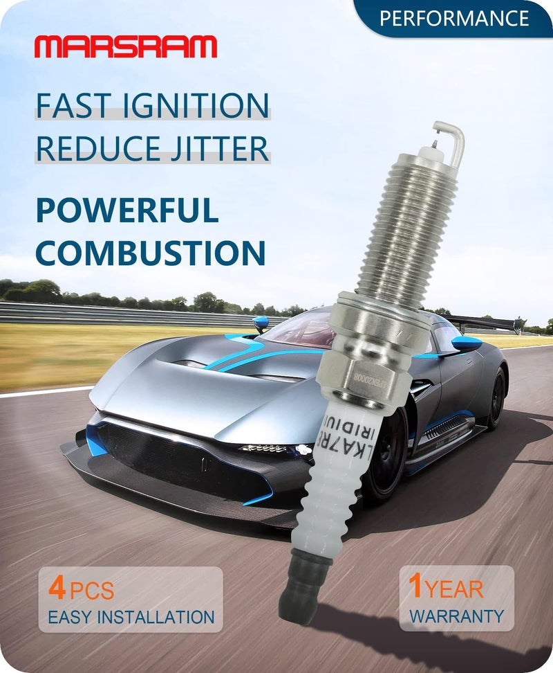 Marsram Ignition Coil Pack UF596 & Double Iridium Spark Plug 4912 for 2009 2010 2011 Toyota Corolla Matrix Prius 2012 2013 2014 2015 2017 Lexus Scion IM XD Pontiac Vibe 1.8L L4 UF619 90919-02258 - Image 4
