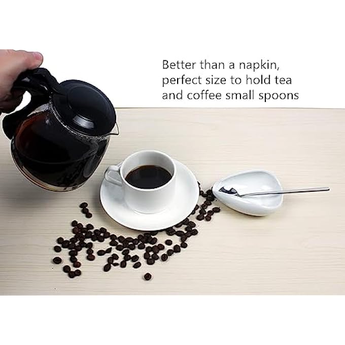 ريحني كوب جرعات حبوب القهوة ووزن علبة حبوب القهوة، وعاء شاي خزفي أبيض نقي شاي وبتلات الزهور طقم شاي مصنوع جيدا تشا هي الأبيض - Image 4