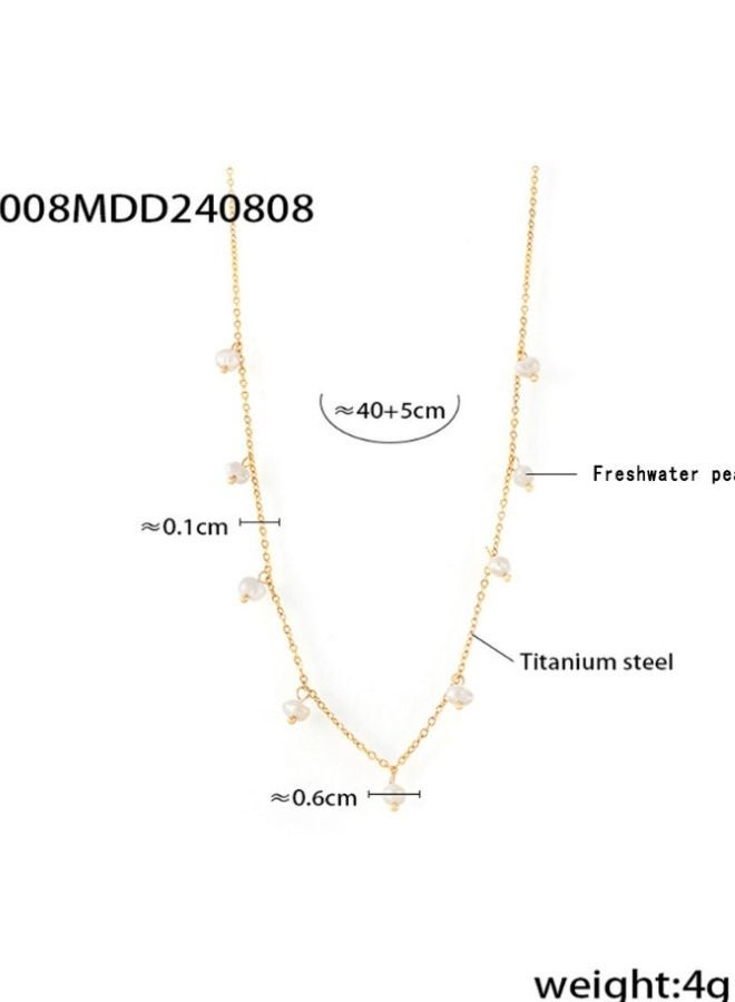 Andaazs Women's Aura 18K Gold Plated Pearl Necklace - Image 4