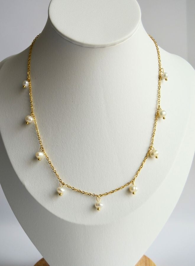Andaazs Women's Aura 18K Gold Plated Pearl Necklace - Image 1