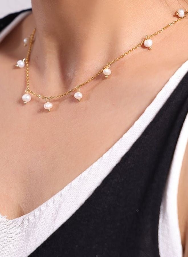 Andaazs Women's Aura 18K Gold Plated Pearl Necklace - Image 2