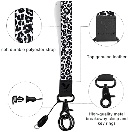 Yiflin Cute Wrist Lanyard for Keys, Keychain, Wallet, Id Holder, Cell Phone, Wristlet Lanyard Key Chain Holder（Spring Butterfly） - Image 2