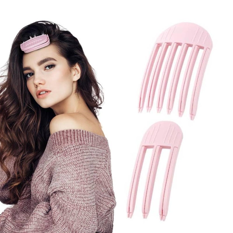 M'AYCREATE MAYCREATE® Hair Volumizer Volume Clips for Women Men, 2pcs Instant Volumizing Hair Root Lifting Clip, Woman Comb Clip for Fluffy Bangs - No-Trace, Pink - Image 1