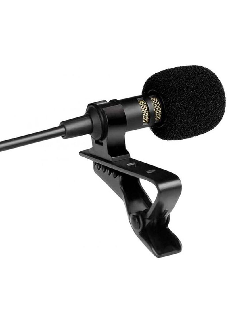 Jmary Microphone JMARY MC-R1 - Professional Lavalier Lapel Microphone Omnidirectional Condenser Mic for Mobile Recording Mic for YouTube Video Interview -Black - Image 2