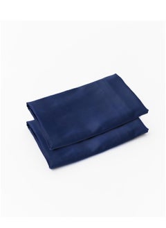 Set of 2 Satin Pillow Cases(50x70cm) Navy