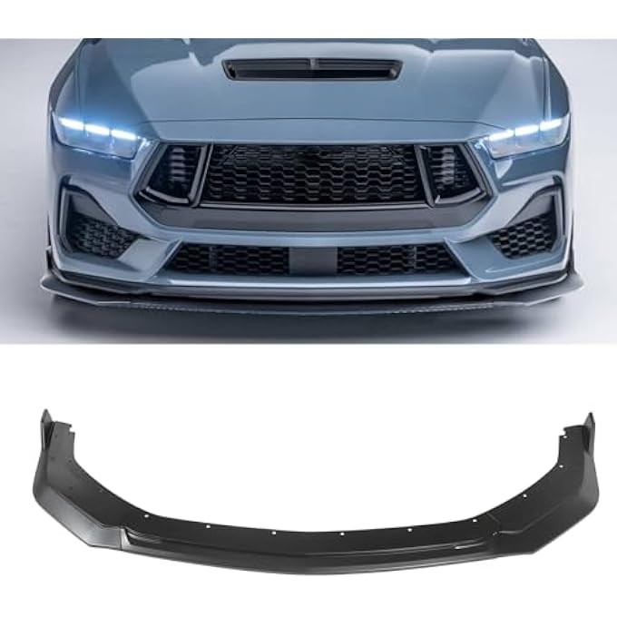 Gear Up Front Lip for Ford Mustang GT EcoBoost 2024-2026 Front Bumper Lip Splitter Matte Black - Image 1