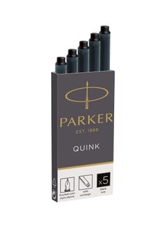 PARKER 5-Piece Quink Fountain Pen Refills Black  - Image 1