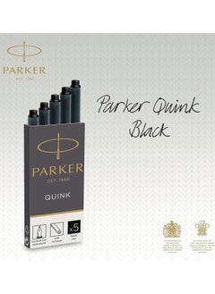 PARKER 5-Piece Quink Fountain Pen Refills Black  - Image 2