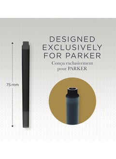 PARKER 5-Piece Quink Fountain Pen Refills Black  - Image 3