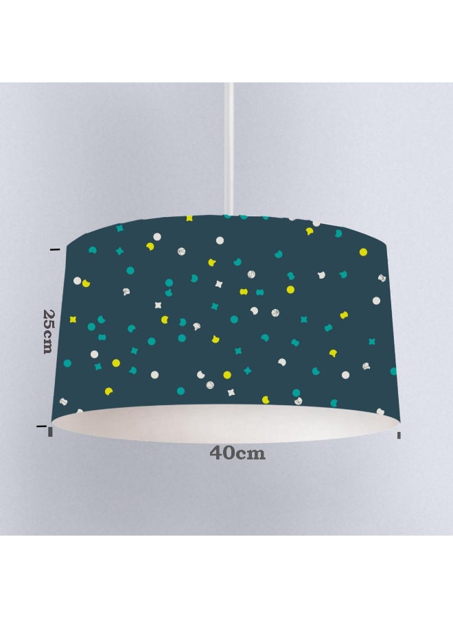 نجفة اطفال مطبوع قطر 42 بسلك شفاف ورذاذ اوف وايت كهربه 3 لمبة