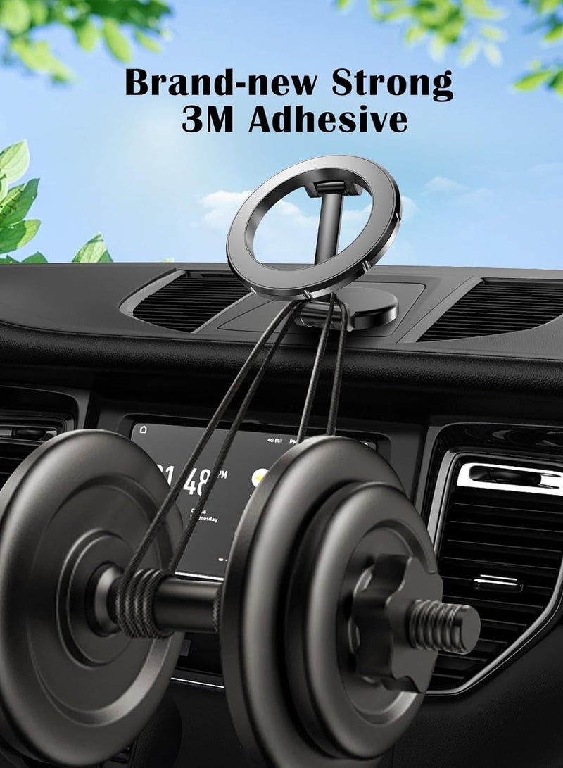 VIUAUAX Magsafe car mount for car, 【Foldable and 360 degree rotatable】 All-Metal Magnetic Car Phone Holder, Strong Magnetic Phone Holder for iPhone Hands-free Car Phone Holder for Car Cover Fits iPhone 15 14 13 Pro Max - Image 3