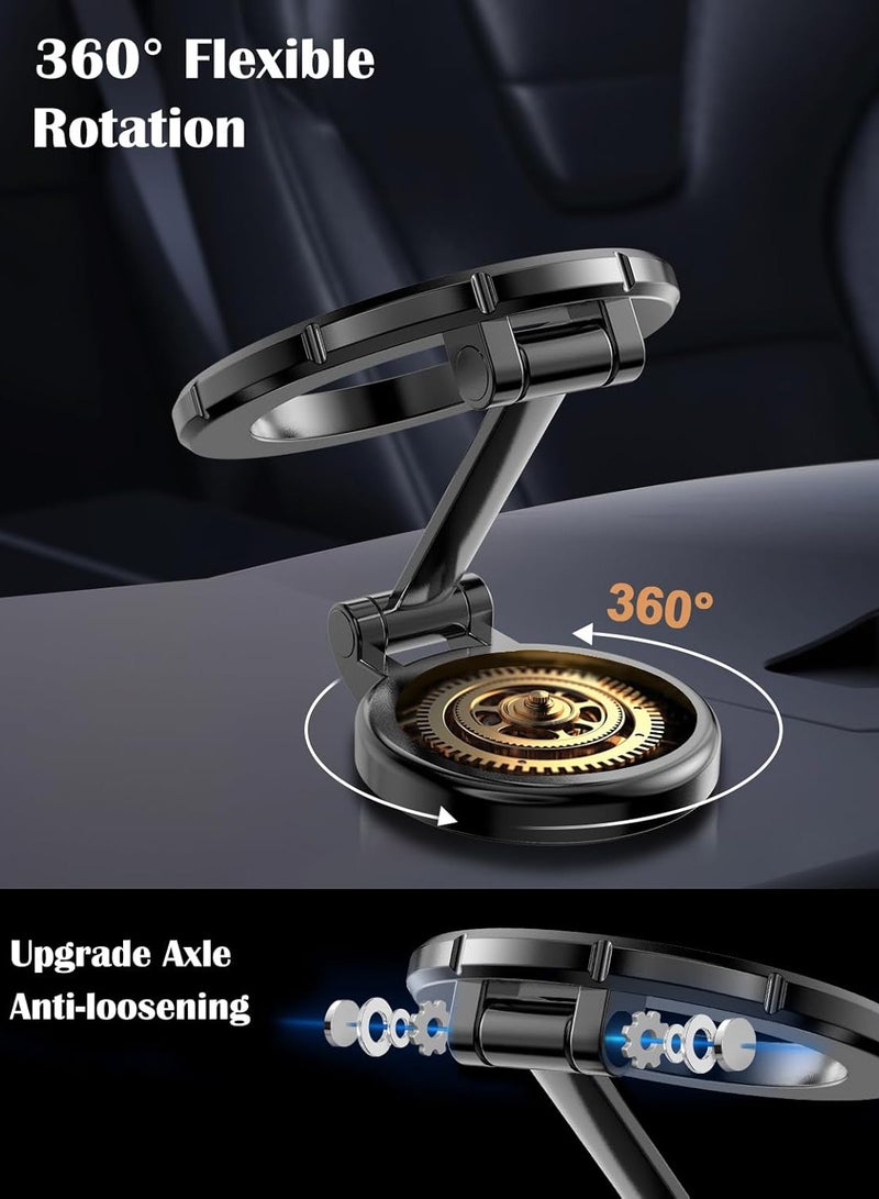 VIUAUAX Magsafe car mount for car, 【Foldable and 360 degree rotatable】 All-Metal Magnetic Car Phone Holder, Strong Magnetic Phone Holder for iPhone Hands-free Car Phone Holder for Car Cover Fits iPhone 15 14 13 Pro Max - Image 2