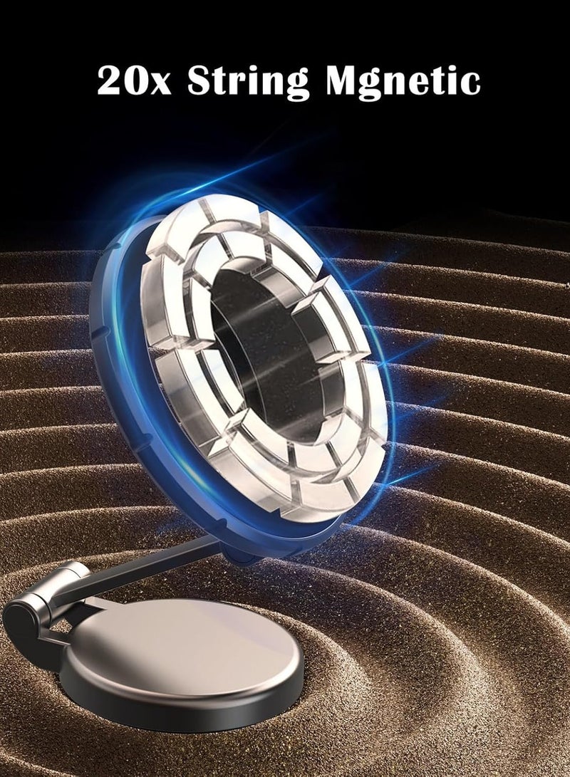 VIUAUAX Magsafe car mount for car, 【Foldable and 360 degree rotatable】 All-Metal Magnetic Car Phone Holder, Strong Magnetic Phone Holder for iPhone Hands-free Car Phone Holder for Car Cover Fits iPhone 15 14 13 Pro Max - Image 4