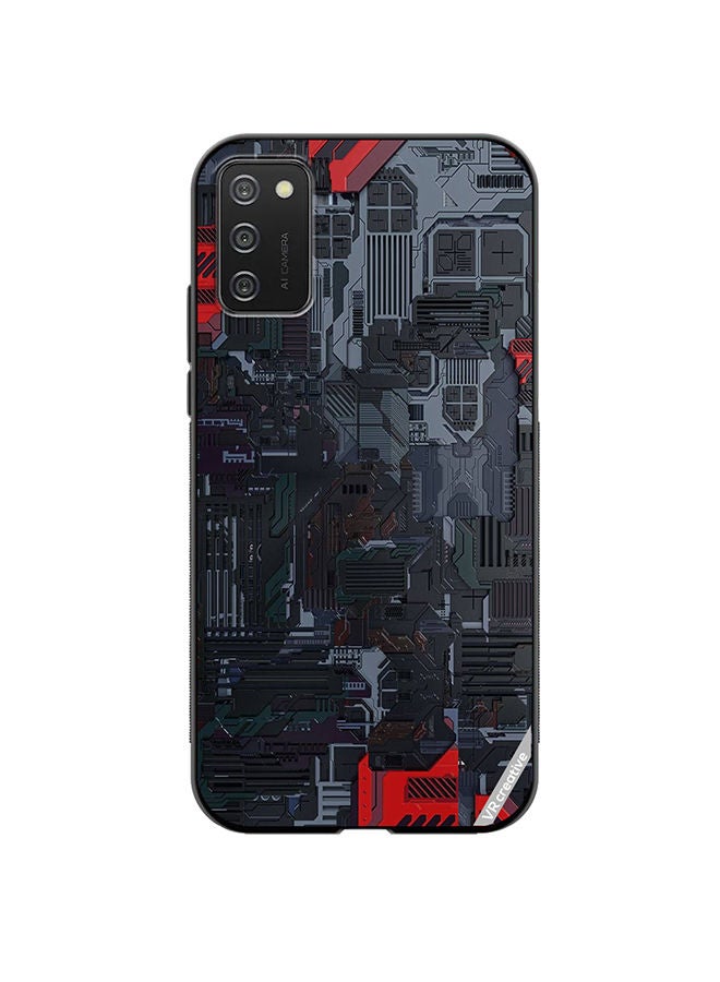 VR CREATIVE Protective Case Cover For Samsung Galaxy A03s Tech Design Multicolour - Image 1