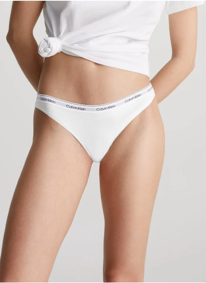 CALVIN KLEIN Women's Thong - Cotton, White