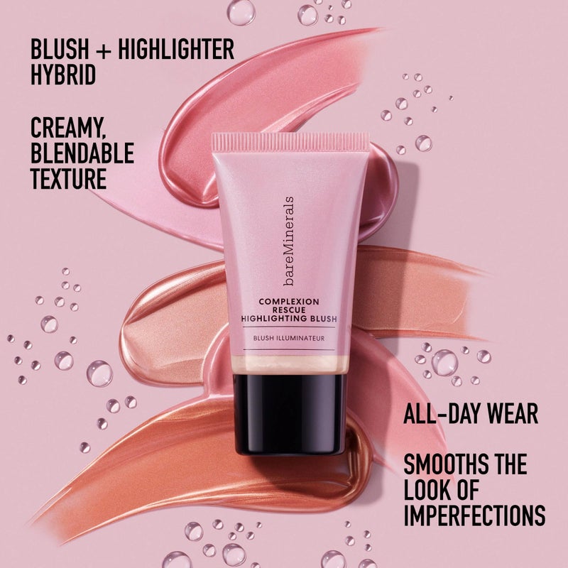 bareMinerals Complexion Rescue Highlighting Liquid Blush, Liquid Highlighter + Blush Hybrid, Buildable, Gel-Cream, Liquid Blush for Cheeks, All Day Wear, Vegan - Image 5