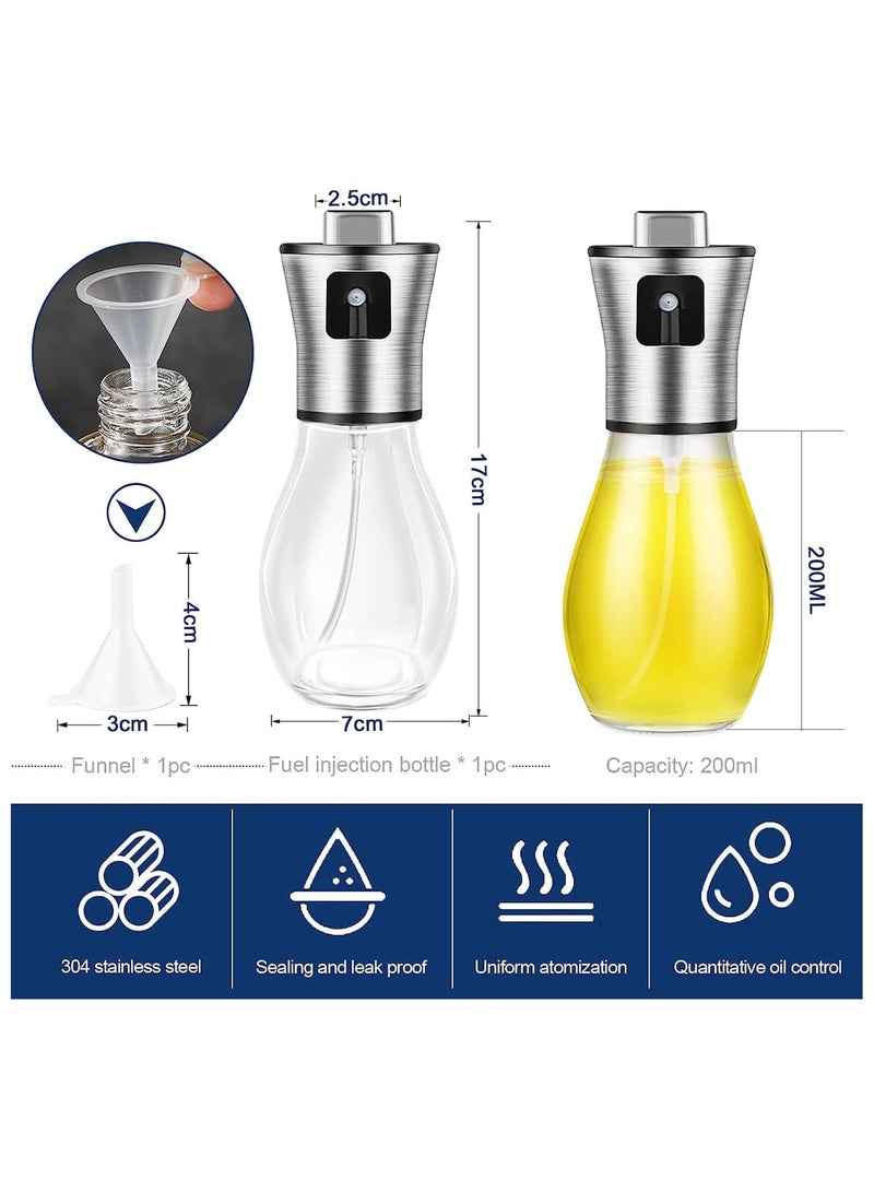 TOMSHOO 200ml Oil Sprayer for Cooking, Olive Oil Sprayer Mister, Olive Oil Spray Bottle, Olive Oil Spray for Salad, BBQ, Kitchen Baking, Roasting - Image 2