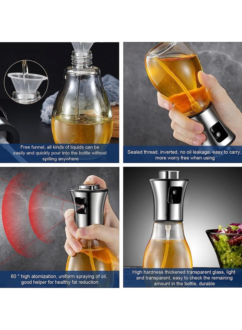 TOMSHOO 200ml Oil Sprayer for Cooking, Olive Oil Sprayer Mister, Olive Oil Spray Bottle, Olive Oil Spray for Salad, BBQ, Kitchen Baking, Roasting - Image 4