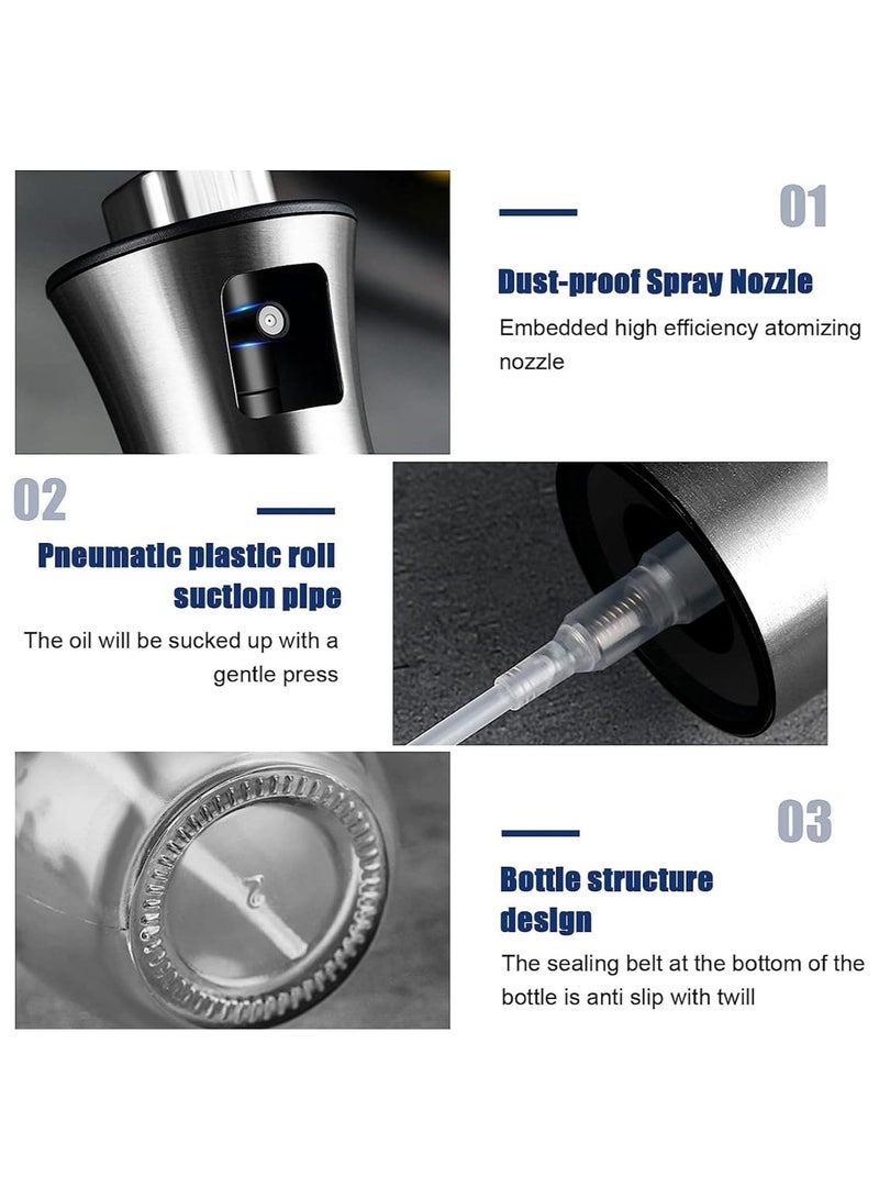 TOMSHOO 200ml Oil Sprayer for Cooking, Olive Oil Sprayer Mister, Olive Oil Spray Bottle, Olive Oil Spray for Salad, BBQ, Kitchen Baking, Roasting - Image 3