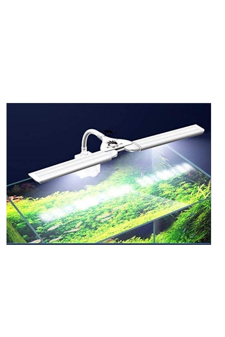 Upgraded Foldable LED Aquarium 12W Clip-on Lamp Double head 37cm - Image 2