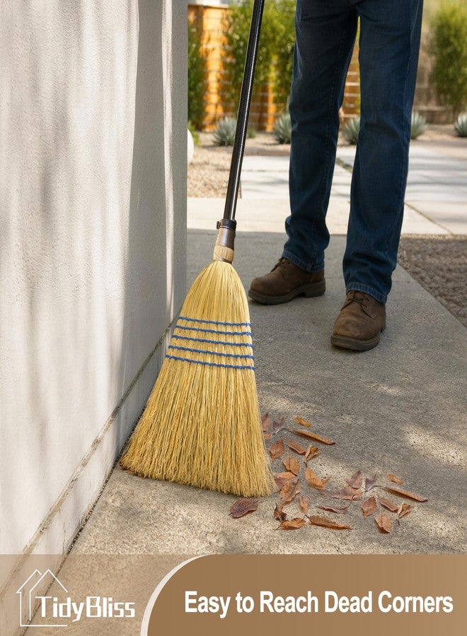 TidyBliss Corn Broom Heavy Duty, 59 inches Tall Household Indoor Outdoor Natural Straw Brush for Sweeping Garden, Garage, Yard, Porch, Patio, Sidewalk, Concrete, Stone Floors - Image 4