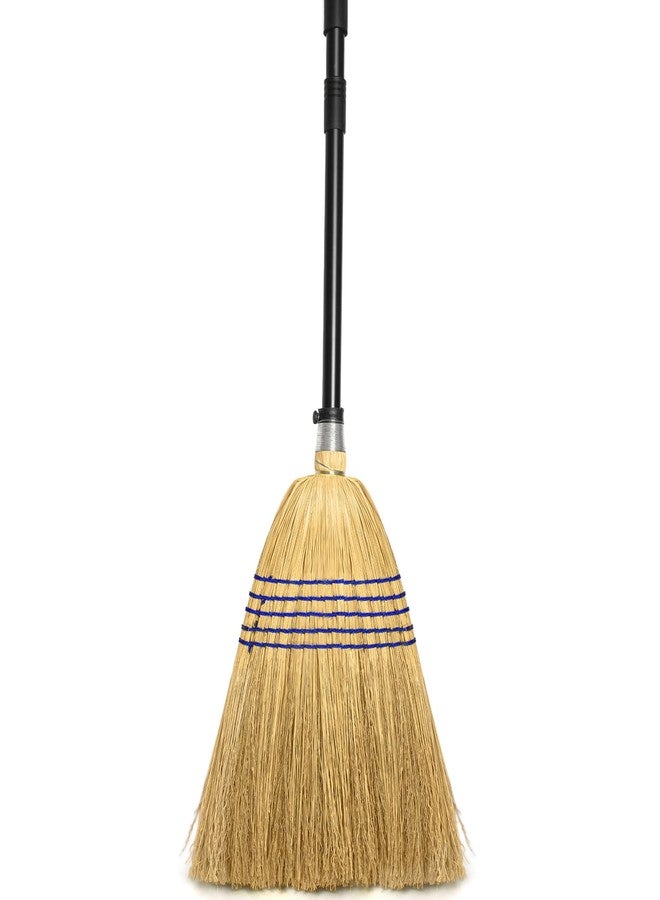TidyBliss Corn Broom Heavy Duty, 59 inches Tall Household Indoor Outdoor Natural Straw Brush for Sweeping Garden, Garage, Yard, Porch, Patio, Sidewalk, Concrete, Stone Floors - Image 1