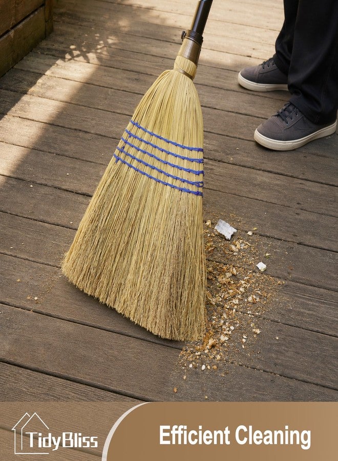 TidyBliss Corn Broom Heavy Duty, 59 inches Tall Household Indoor Outdoor Natural Straw Brush for Sweeping Garden, Garage, Yard, Porch, Patio, Sidewalk, Concrete, Stone Floors - Image 5