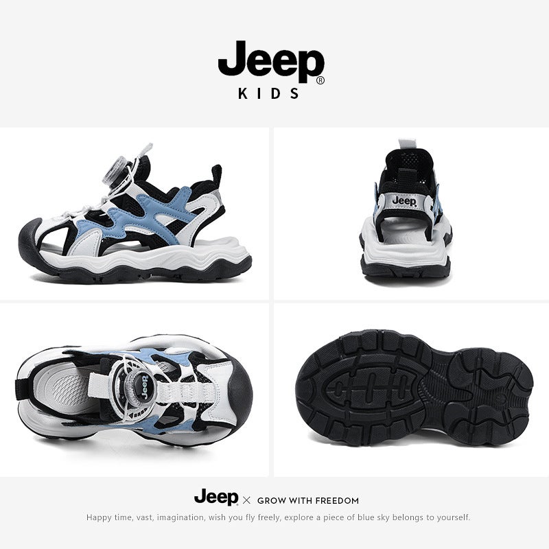 Jeep Kidsren'S Sports Sandals For Boys Summer Outer Wear Wading And River Tracing Shoes For Girls Baotou Beach Shoes - Image 3