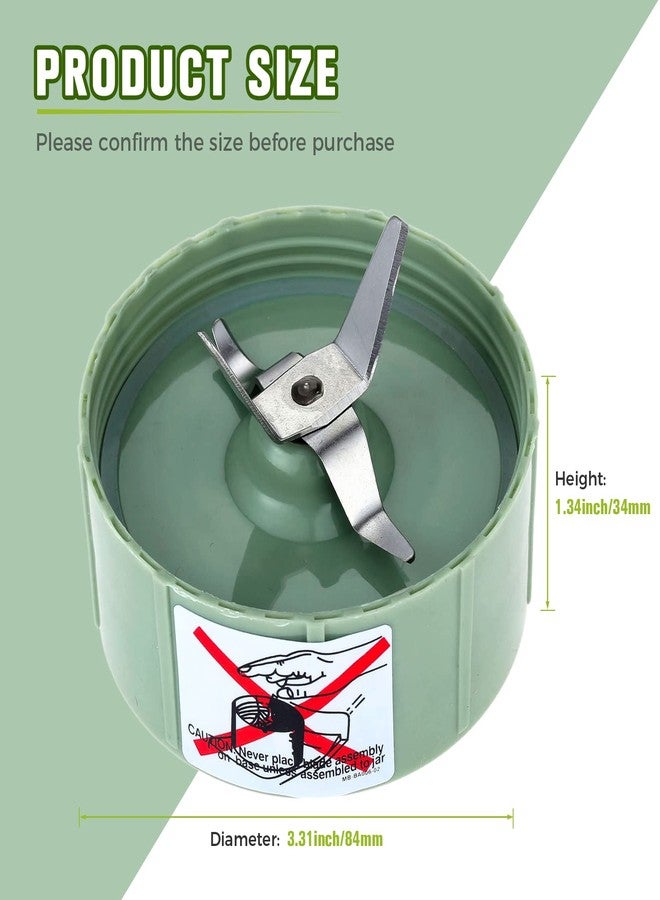 Yetaha قطع غيار شفرات متقاطعة لخلاط Yetaha متوافقة مع Baby Bullet، قطع غيار عصارة الخلاط ذات الشفرات المتقاطعة (شفرتان من الفولاذ المقاوم للصدأ مع حشية مطاطية) - Image 2