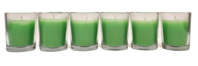 Floryn Decor® Votive Glass Candle | Perfume Candles for Home | Candles for Home Decoration Fragrance | Burning Time- 10 Hours Each (Pack of 6, Scent- Lemon Grass) - Image 4