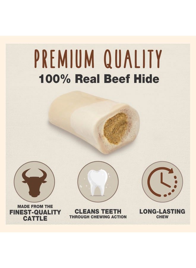 Cadet Peanut Butter Flavor Stuffed Sterilized Dog Treat Shin Bone, 5-6" - Image 3